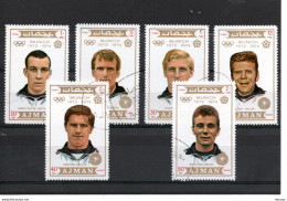 AJMAN 1972 Football, Footballeurs Allemands Yvert 150, Michel 1237-1242 Oblitéré - Adschman