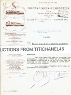 Lettre Illustrée 1941- HAINE-SAINT-PIERRE - FORGES-USINES & FONDERIES - Locomotives, Tenders, Wagons, - Otros & Sin Clasificación