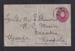 1908 - 1 A. Ganzsache (U 1) Ab JINJA Nach Kampala - Protectorados De África Oriental Y Uganda