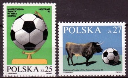 POLAND 1982   FIFA World Cup In Spain Mi.2812-2813** - Unused Stamps