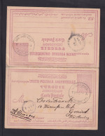 1897 - 20 P. Doppel-Ganzsache (P 17) Ab Pera Nach Gmünd - Storia Postale
