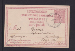 1894 - 20 P. Ganzsache Ab JERUSALEM Nach Nürnberg - Lettres & Documents