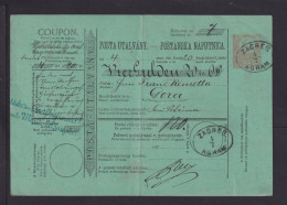 1874 - 5 Kr. Postanweisung-Ganzsache Ab ZAGREB - Briefe U. Dokumente