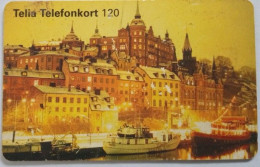 Sweden 120Mk. Chip Card - Stockholm By Night - Svezia