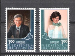 Liechtenstein 1982 "LIBA '82" Philatelic Exhibition (Prince And Princess)  ** MNH - Briefmarkenausstellungen