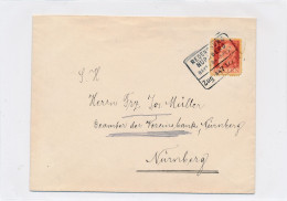 1912 Ganzstück Bahnpoststempel Regensburg Nürnberg Bayern 10 Pf - Lettres & Documents