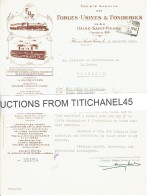 Lettre Illustrée 1942 - HAINE-SAINT-PIERRE - FORGES-USINES & FONDERIES - Locomotives, Tenders, Wagons, - Other & Unclassified