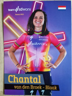 Card Chantal Van Den Broek-Blaak Team SDWorx - SD Worx - 2023 - Cycling - Cyclisme - Ciclismo - Wielrennen Chantal Blaak - Cyclisme