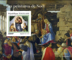 Togo 2022, Christmas, Art, Raphael, BF IMPERFORATED - Madones