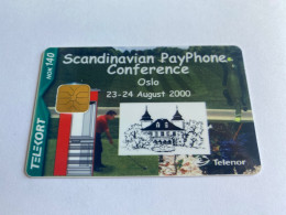 1:098 - Norway Chip Rare Overprint Scandinavian PayPhone Conference Mint - Norvège