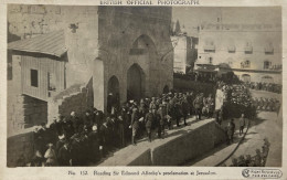 PALESTINE  ISRAEL  BRITISH OFFICIAL PHOTOGRAPH  POSTCARD GENERAL  ALLENBY  IN JERUSALEM JUDAICA WW1 1918  NO. 152 - Guerra 1914-18