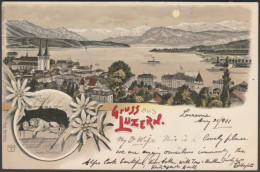 Gruss Aus Luzern, 1901 - Postkartenverlag Künzli AK - Lucerna
