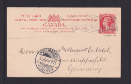 1901 - 2 C. Ganzsache (P 16) Ab Toronta Nach Deutschland - Lettres & Documents