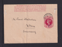 1904 - 1/2 P. Überdruck Ganzsache (S 3) Ab Barbados Nach Deutschland - Barbados (...-1966)