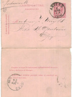 Carte-lettre N° 46 écrite D'Anvers Vers Anvers - Kartenbriefe