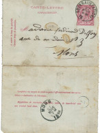 Carte-lettre N° 46 écrite De Tournai Vers Mons - Cartas-Letras