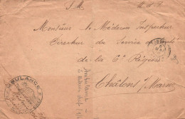 DEVANT D' ENVELOPPE - CACHET AMBULANCE LE MEDECIN CHEF LE 6 MAI 1916 - TRESOR ET POSTES SECTEUR POSTAL 50 - Cartas & Documentos