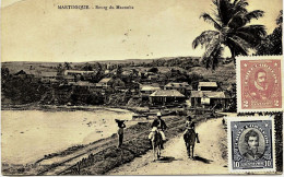 2514 -Martinique - Fort De France : Bourg De Macouba : Couple à Cheval - Edit. Russon - CPA Postée à Valparaiso (vo - Altri & Non Classificati