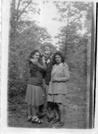 Photographie Photo Vintage Snapshot Groupe Trio Arbre Tree - Personnes Anonymes