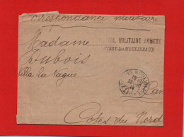 DEVANT D' ENVELOPPE - CACHET HOPITAL MILITAIRE ANNEXE D' ISSY LES MOULINEAUX LE 28/10/1914 - Covers & Documents