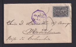 1897 - 10 C. Ganzsache Nach Medelin / KOLUMBIEN - Guatemala
