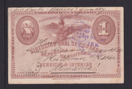 1901 - 1 C. Ganzsache Ab Antigua Nach Heilbronn (Zufrankatur Fehlt?) - Guatemala