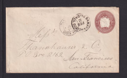 1891 - 10 C. Ganzsache Ab San Jose Nach San Francisco - Costa Rica