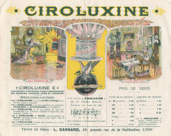 PRODUIT ENTRETIEN - AMEUBLEMENT Et PARQUETS -  (CIRCULOXINE) - FLYERS ANCIEN ILLUSTRE - TARIF  - 21x27cm - Dos Vierge - Chemist's (drugstore) & Perfumery