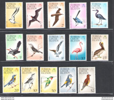 1973 Turks E Caicos Islands - Stanley Gibbons N. 381-463 - Uccelli,15 Valori - MNH** - Altri & Non Classificati