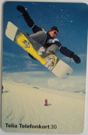 Sweden 30Mk. Chip Card - Snowboard - Suède