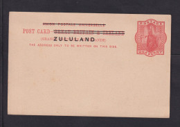 1 P. Überdruck-Ganzsache (P 2) - Ungebraucht - Zululand (1888-1902)