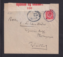 1917 - 1 P. Auf Brief Ab NEUHEUSIS Nach Windhuk - Zensur - Africa Del Sud-Ovest (1923-1990)