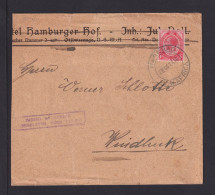 1916 - 1 P. Auf Brief Ab Warmbad Nach Windhuk - Zensur - Zuidwest-Afrika (1923-1990)