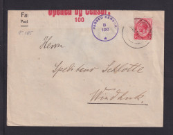 1917 - 1 P. Auf Brief Ab OTJIWARANGO Nach Windhuk  Zensur - Zuidwest-Afrika (1923-1990)