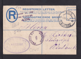 1917 - 4 P. Einschreib-Ganzsache Als POW-Brief Ab AUS Nach Windhuk - Zensuren - South West Africa (1923-1990)
