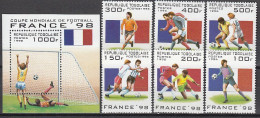 Football / Soccer / Fussball - WM 1998:  Togo   6 W + Bl ** - 1998 – Frankrijk