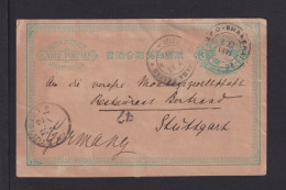 1892 - Japan 3 S. Ganzsache Ab IJPO Shanghai Nach Deutschland - Spuren - Brieven En Documenten