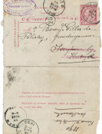 Carte-lettre N° 46 écrite De Oude God Vieux-Dieu Vers Iseghem Bij Kortrijk Cachets (pli) - Postbladen