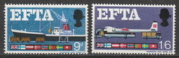 Egeland United Kingdom Mi 444-45x EFTA 1967 MNH Postfris - Unused Stamps