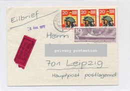 1971 Ganzstück Eilsendung DDR Bahnpoststempel Leipzig Warnemünde - Used Stamps