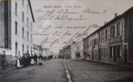 Basse-Yutz Nieder-Jeutz Lange Straße Postalisch Gelaufen 1907 Schwarz/weiß - Altri & Non Classificati