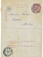 Carte-lettre N° 46 écrite De Somergem Vers Malines (pli) - Postbladen