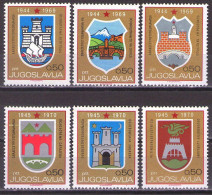 Yugoslavia 1969/1970 - Yugoslav Liberation 25th Anniversary, Arms Of Regional Capitals - MNH**VF - Unused Stamps