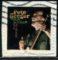 VEREINIGTE STAATEN ETATS UNIS USA 2022 FOLK MUSICIAN PETE SEEGER F USED ON PAPER SN 5708 - Used Stamps