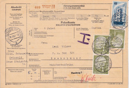BRD, 1957, Geisweid Kreis Siegen, Paketkarte - Cartas & Documentos