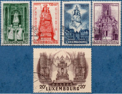 Luxemburg 1945 Madonna 5 Values Cancelled Statue, Altar - Usados