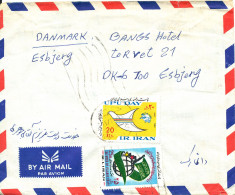 Iran Air Mail Cover Sent To Denmark Topic Stamps - Irán