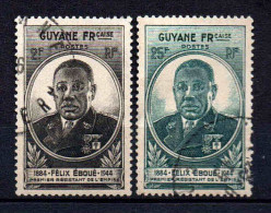 Guyane - 1945 -  Félix Eboué  -  N° 180/181  - Oblit - Used - Gebruikt