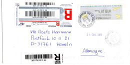 L78935 - Frankreich - 2012 - €5,07 ATM EF A R-Bf PARIS -> Deutschland - Briefe U. Dokumente