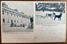Hôtel Du Marchairuz - Attelage De Chiens Avec Luge - Sadag SC Genève - A Circulé En 1901 - Bière